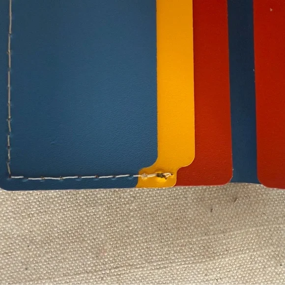 MoMA Primary Colors Recycled Leather Card Holder Wallet (2000) - Picture 8 of 10